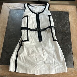 Michael Kora White and Black Dress